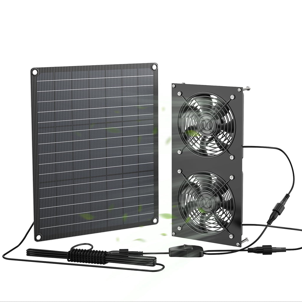 FlexSolar 12W Solar Panel Powered Fan Kit