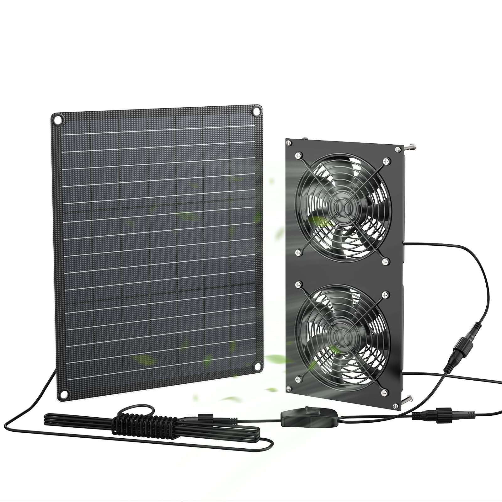FlexSolar 12W Solar Panel Powered Fan Kit