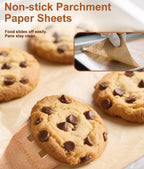 300 Pcs Unbleached Parchment Paper Sheets, 12x16 Inch Precut Baking Paper for Baking Sheet, Non-Stick Parchment Paper for Baking, Oven, Air Fryer, Grilling, Steaming, Cookies, Bread, Cake