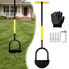 BCJCLTS 43-Inch Edger Lawn Tool, Heavy Duty Lawn Edger, Half Moon Steel Saw-Tooth Blade with Wide Footplate & Ergonomic T-Grip Handle, Manual Border Grass Edger for Lawn, Sidewalk & Garden Landscaping