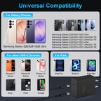 Super Fast Charger USB C, 45W Dual Port Android Phone Type C Charger 2Pack