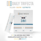 DAILY TRIFECTA 3-in-1 Collagen, Creatine & Electrolyte Stick Packs | Type I Collagen, Creatine Monohydrate, Zero Sugar | 30 Natural Single-Serve Packets | Strength, Hydration & Recovery (Grape)