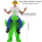Inflatable Alien Costume Funny Halloween Ride-On Blow Up Costume for Adult