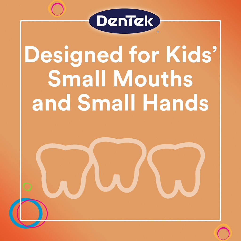 DenTek Fun Flossers – Kids Floss Picks with Wild Fruit Flavor, 75 Count (Pack of 12)
