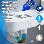 Pipe Bobo Drain Cleaner, Professional Strength Pipe Dredging Formula for Kitchen Sinks, Shower Drains, Tubs, Dissolves Blockages (3Pcs)