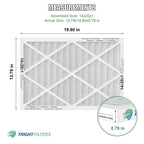 TRIGHTFILTERS 14x20x1 Air Filter 6 Pack, Durable MERV 8 Pleated Home HVAC AC Furnace Filters, Lightweight Compact Air Conditioner Filter Replacement