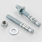 Wensilon 5/16x4" 10Pcs Inch Standard Fasteners for Heavy-Duty Zinc Wedge Anchors for Cement and Concrete