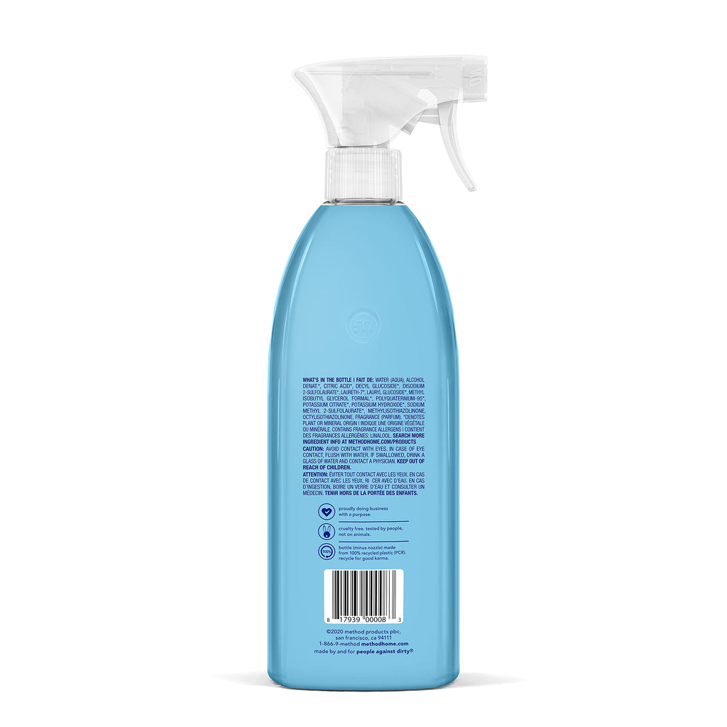 Method Bathroom Cleaner, Removes Mold + Mildew Stains, Eucalyptus Mint, 28 Fl Oz (Pack of 8)