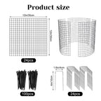 24 PCS Round Plant Protector from Animals, 8 Pack 12'' x 12'' Metal Plant Cages，24Pcs Metal Mesh to Keep Animals Out, Garden Protection Bunny Barricades, Wire Plant Protectors for Rabbits Chicken Duck