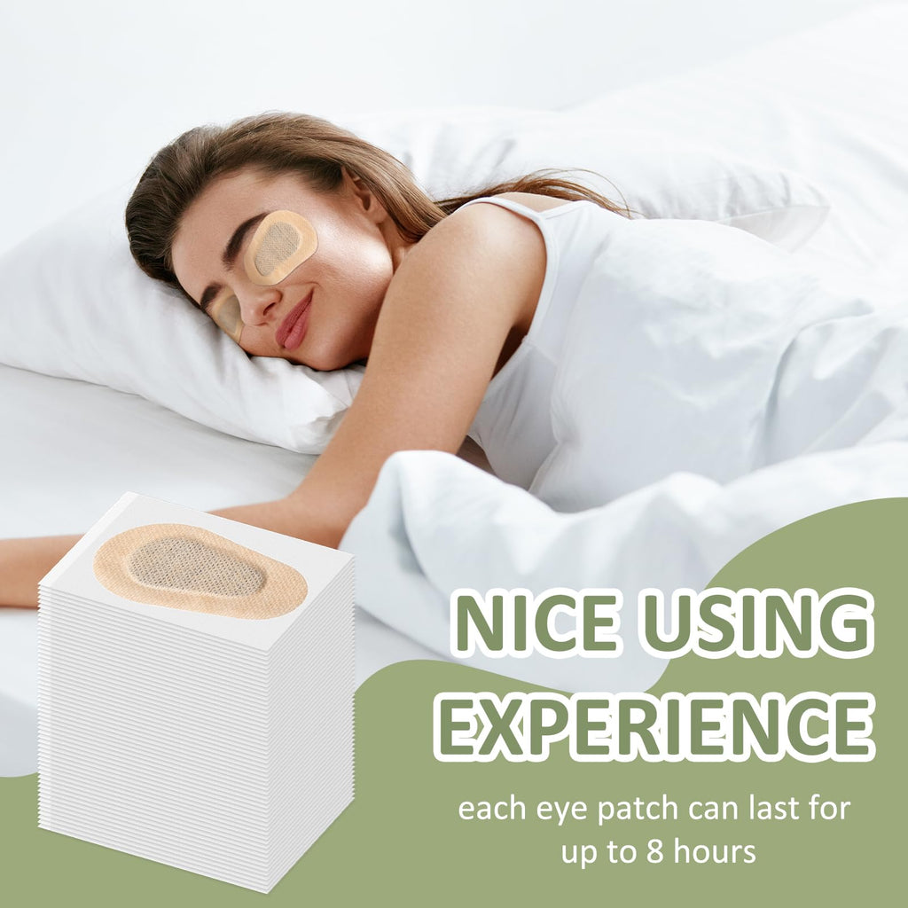 80 Pcs Adhesive Eye Patches, Disposable Eye Pads for Adults Latex Free Adhesive Bandages(3 x 2 Inch,Nude)