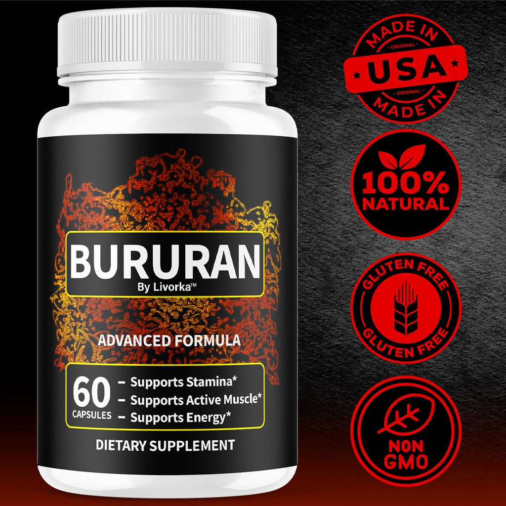 (2 Pack) Bururan Capsules - Official Bururan Advanced Pills for Men Support - Maximum Strength, All Natural Bururan Premium Supplement for Overall Health & Wellness Reviews, 120 Capsules for 2 Months