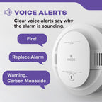 Kidde Smoke and Carbon Monoxide Detector, Hardwired with AA Battery Backup, Voice Alerts, Interconnectable, LED Status Lights, 85 dB Alarm, 5-inches, 30CUAR-V, 1 Pack