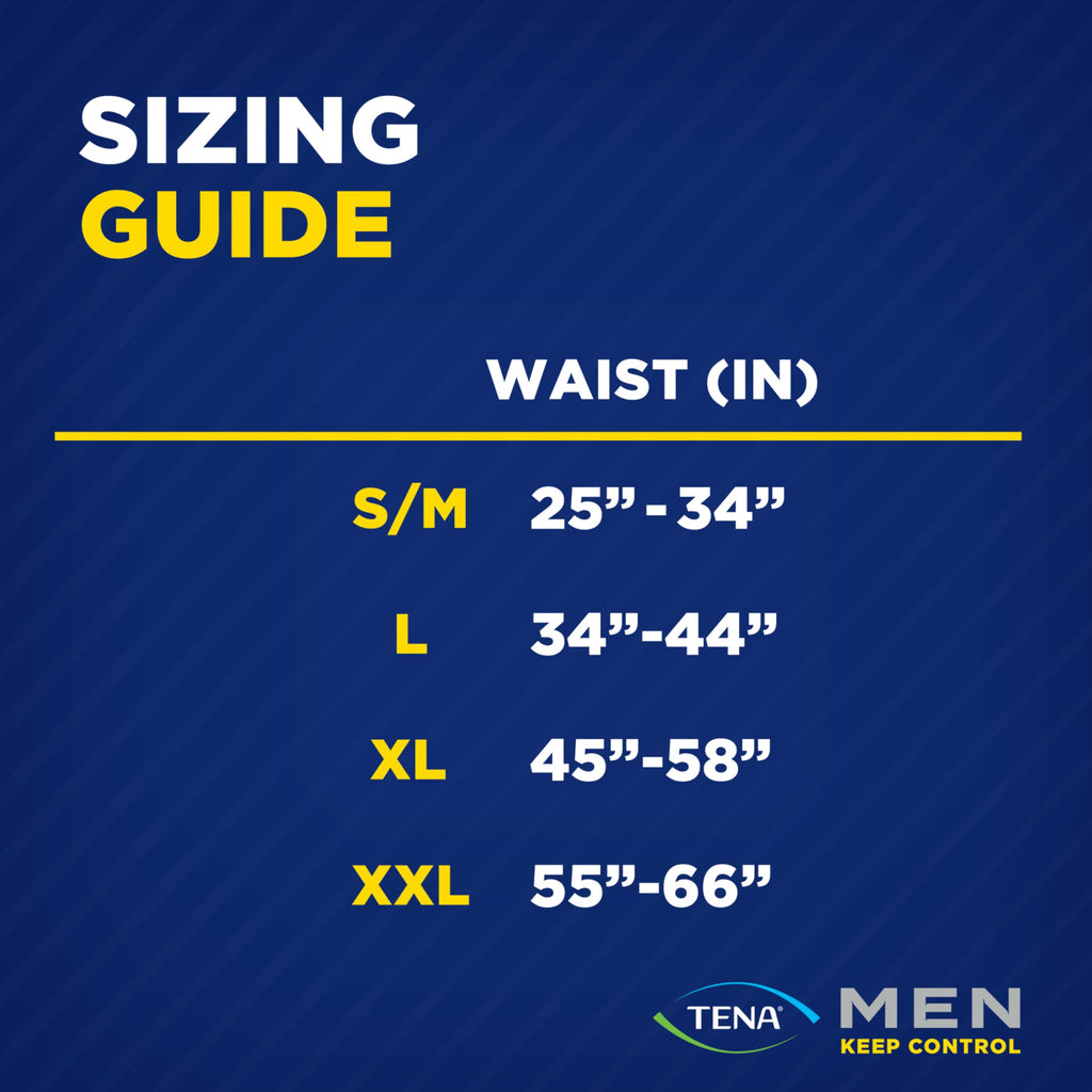 Tena Men Protective Incontinence Underwear for Men, Overnight Max Absorbency, XXL, 48 Count (Waist Size 55in-66in)