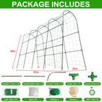 Cucumber Trellis for Raised Beds - Sturdy Arch Trellis for Peas, Beans & Climbing Plants | Outdoor Vegetable Support, Garden Trellis Kit (63" Lx30 Wx48 H)