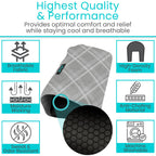 Vive Crutch Pads & Hand Grips - Padding for Walking Arm Crutches - Universal Underarm Padded Forearm Handle Pillow Covers for Hand Grips - Soft Foam Armpit Accessories for Adults, Kids (Plaid)