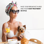 Reusable Shower Cap for Women Reusable Waterproof – Leakproof, Nonslip Hair Cap for Shower Flexiband – Soft, Breathable, Durable Christmas Shower Caps by SMPL OBJECTS (Tropical)