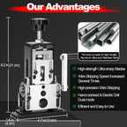 Trivd Frol Manual Wire Stripping Machine, Gauge Wire 0.06"-1", Scrapping Copper Wire Peeler Machine, Drill Powered/Hand Crank Dual-drive Wire Stripper Tool for Scrap Copper Recycling & DIY etc.