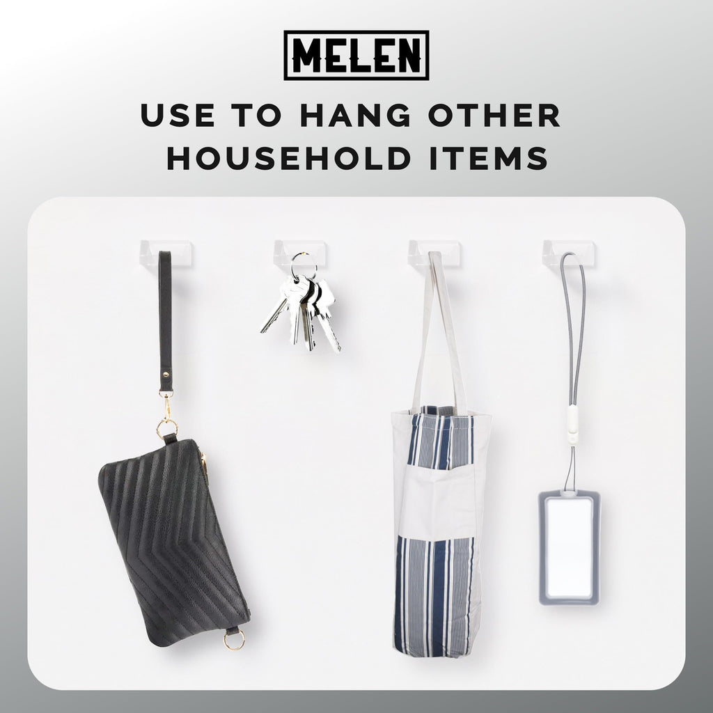 MELEN Adhesive Sunglass Organizer Wall (16-Pack) - Strong and Compact Glasses Holder, Sunglass Holder for Car and Wall - Clear