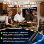 IceHeat Sound Amplifier for Seniors, Features Automatic Noise Reduction to Enhance Voices, Howling Suppression, Instant on-and-use Operation, and 7-Button Volume Adjustment