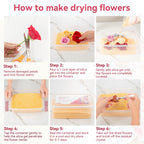 Silica Gel Flower Drying Crystals 5LBS, Reusable Color Indicating Flower Drying Silica with Airtight Container and Brush, DIY Wedding Bouquet Flower Preservation Kit, Fine Bead Size<1mm