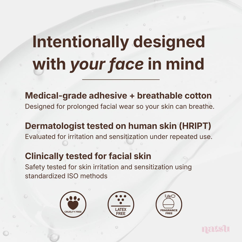 Overnight Anti Wrinkle Patches for Women - Japanese Face Tape for Forehead, Smile Lines - Pre-Cut Kinesiology Face Tape in 2 Sizes - Hypoallergenic, Skin Safe, Latex-Free - 1 Month Supply
