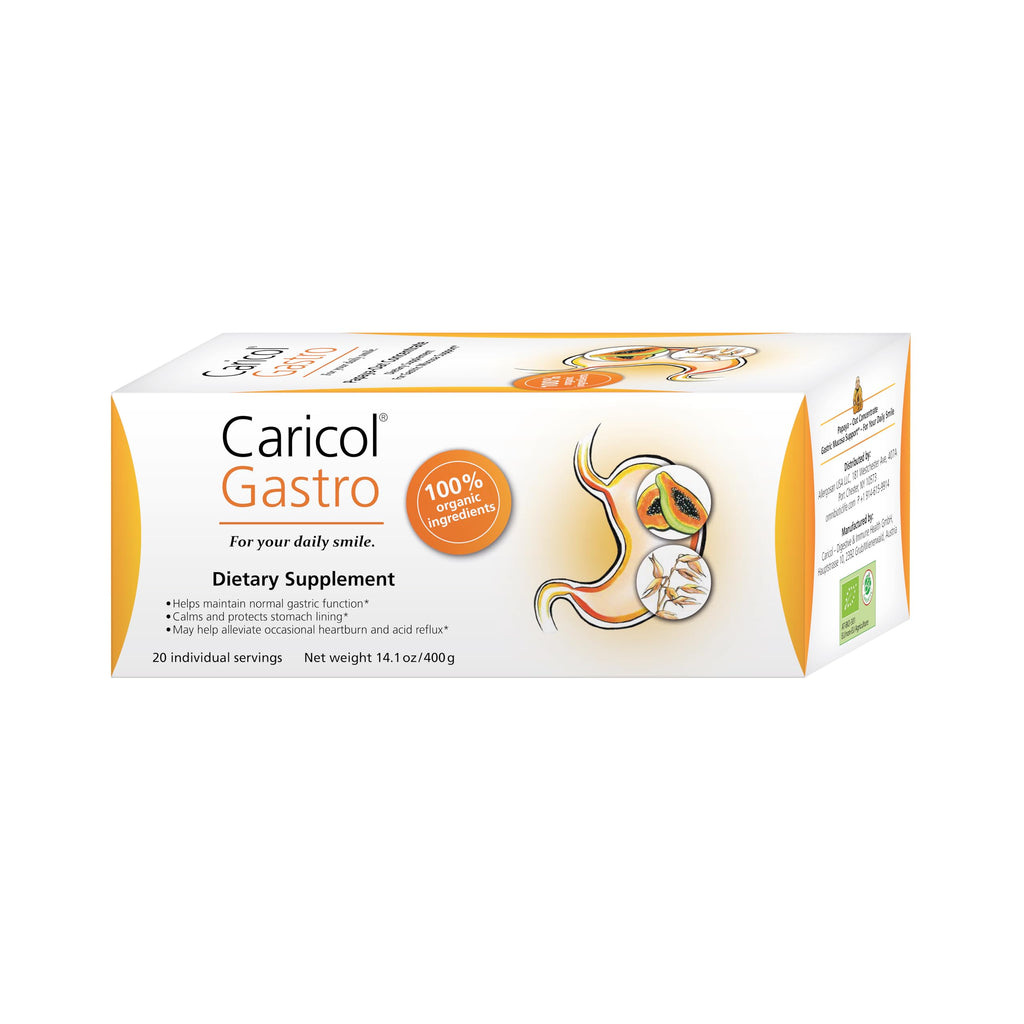 OMNi BiOTiC Caricol Gastro Papaya Supplement – Natural Heartburn Relief & Acid Reflux Support – Organic Papaya & Oat Formula – Soothes Acid Reflux, Protects Stomach Lining, Gentle Digestive Aid