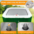 Ketofa Inflatable Hot Tub Cover for Square Hot Tub Spa Cushion Support, Universal 57x57in Inflatable Cover Square Top Lid, Dustproof Rainproof Insulated Energy Saving Lid，Spa Covers for Hot Tub