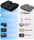 Wheelchair Seat Cushions Cooling, Ergonomic Seat Cushion, Waterproof Silk Fabric, Memory Foam Cooling Gel Office Chair Cushion for Hip Support, Relieve Sciatica, Back, Coccyx, Pressure Sore