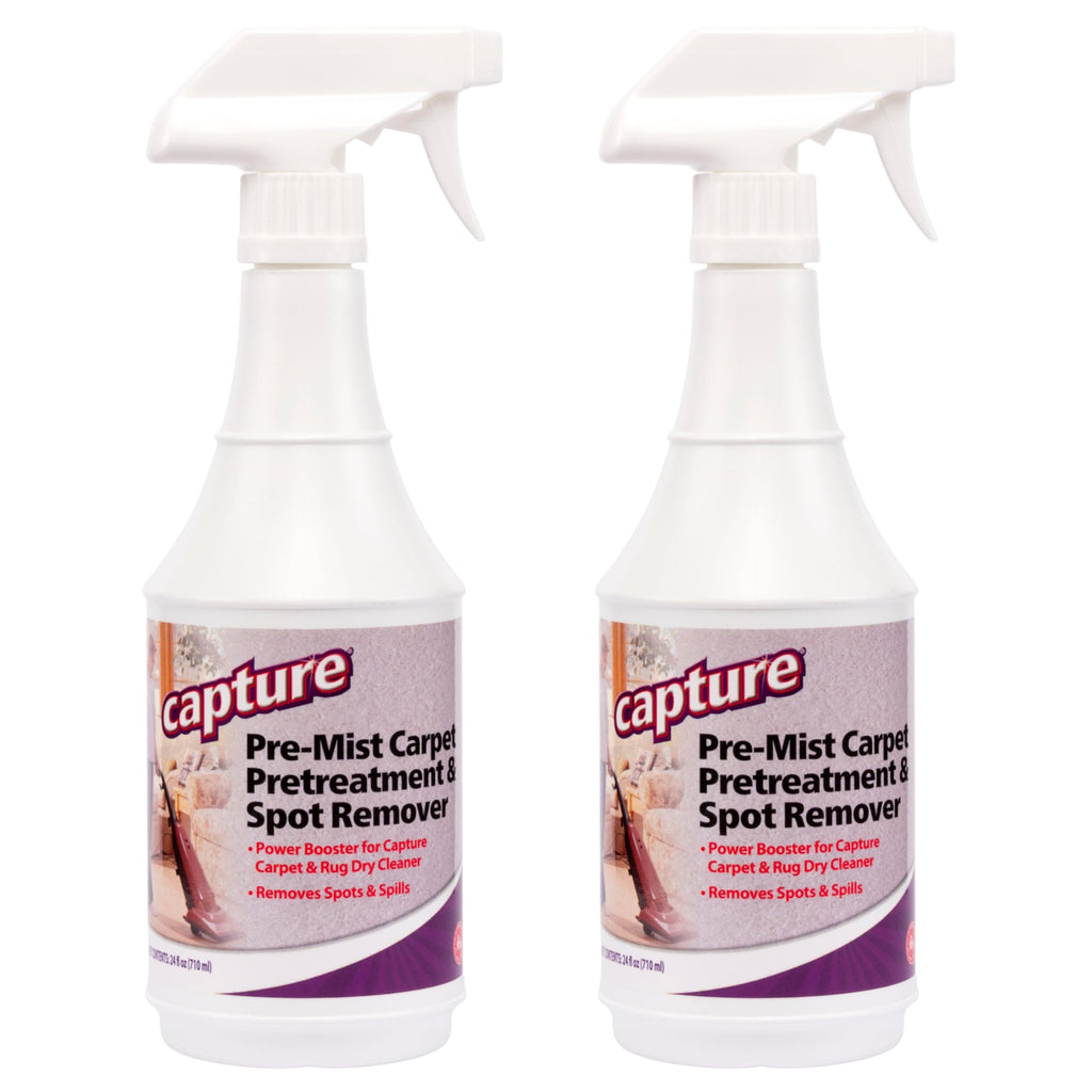 Capture Pre-Mist Soil Release for Carpet Dry Cleaner - Carpet Cleaning Pre Spray - Loosen Juice, Coffee & Wine Spill and Tough Rug Stains Eliminator - Multi-Purpose Cleaning Essentials - 24oz (2 Pack)