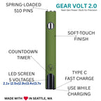 Next-Gen Battery – Updated Design 2026, 1300 mAh, USB-C Fast Charging, LED Display, 5 Voltage Modes – Precision Performance for Every Task – (MINION)