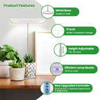 Wiaxulay Plant Grow Light, 11in Full Spectrum for Indoor Plants with Base