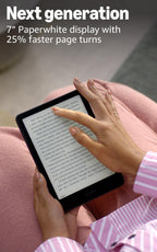 Amazon Kindle Paperwhite Signature Edition 32GB (2024 model) – Auto-adjusting front light, wireless charging, and weeks of battery life – Metallic Jade