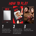 Top 50 Horror Movies Scratch Off Cards. Gifts for Movie Night Halloween