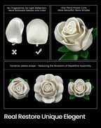 White Rose Bouquet Building Set, Compatible with Lego Flowers for Adults Women, Botanical Collection Gift for Valentines & Mother's Day - Artificial Plant Home Decor - IA11013