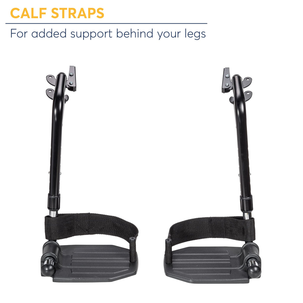 Drive Medical STDSF-TF Swing Away Footrests, Black