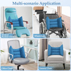 KAVIL Lateral Support for Wheelchair Back Support Cushion for Pressure Relief Folding Pads Improving Better Posture Sitting Assist Wedge for Elderly Disabled Stroke Patients in Recliner Wheelchair