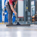 DSV Standard Floor Squeegee for Concrete Floor, 30" Large Squeegee Broom, Heavy Duty Floor Squeegee for Tile with 51.5" Handle for Garage, Deck, Bathroom, Window, Glass