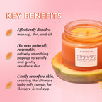 Glow Recipe Papaya Enzyme Cleansing Balm, Korean Double Cleanse First Cleanser, Makeup Remover + Cleansing Oil Balm, Gentle Exfoliating Face Cleanser, Hydrating (3.38 oz)