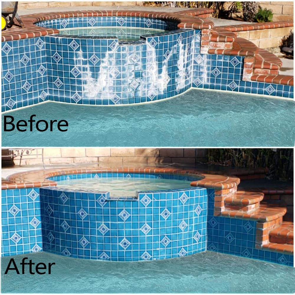 NEOHATION Pool Pumice Stone and 5 inch Stainless Steel Pool Brush Kit with EZ-Clip Handle to Reomve Erase Rust Stain Spot in Concrete Plaster Pool Spa and Calcium Deposit on Pool Tile, BPST01