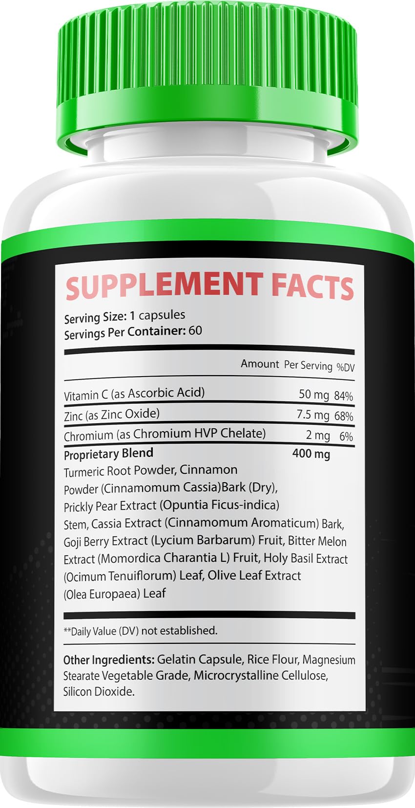 Gluco Life 360 Capsules – GlucoLife 360 Natural Blend Daily Health Supplement (2 Pack - 120 Capsules)