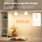Rechargeable Light Bulb with Remote - E26 2Pack 5W 350LM Dimmable Detachable LED Bulb 3 Color Temperature Options & 3 Timer, 2000mAh Battery Operated Magnetic Bulbs, Bulbs for Non-Hardwired Fixture