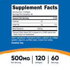 Nutricost Beta Sitosterol 120 Softgels, 500mg - Non-GMO, Gluten Free Supplement, 60 Servings
