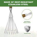 Haliaeetus Garden Hand Rake, 14.6'' Small Garden Rake for Tight Areas
