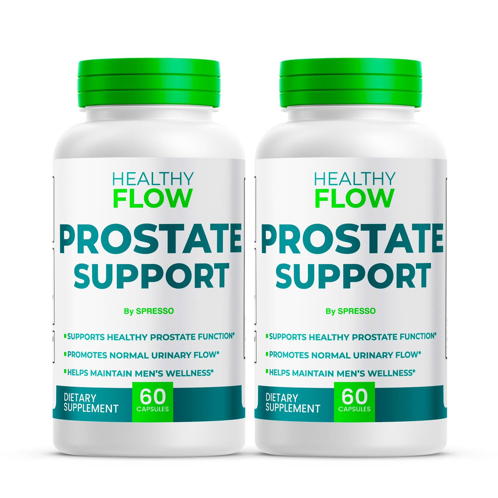 SPRESSO (2 Pack) Healthy Flow Capsules, All Natrual Prostate Support Supplement Pills with Premium Ingredients, Official HealthyFlow for Maximum Strength, Overall Health & Wellness (120 Capsules)