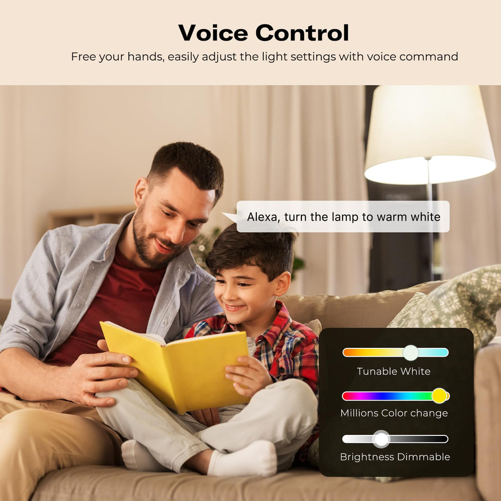 THIRDREALITY Zigbee Smart Color Bulb ZL1 4Pack,Compatible with Home Assistant(ZHA&Z2M), SmartThings,Aeotec,Homey,Hubitat or Echo Devices With Built-in Hub,A19 RGBCW Bulb,2700K-6500K Tunable,800 Lumens