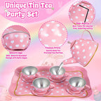 Hohosunlar Tea Party Set for Little Girls, Kids Tea Set for Toddler 3-5 6-8