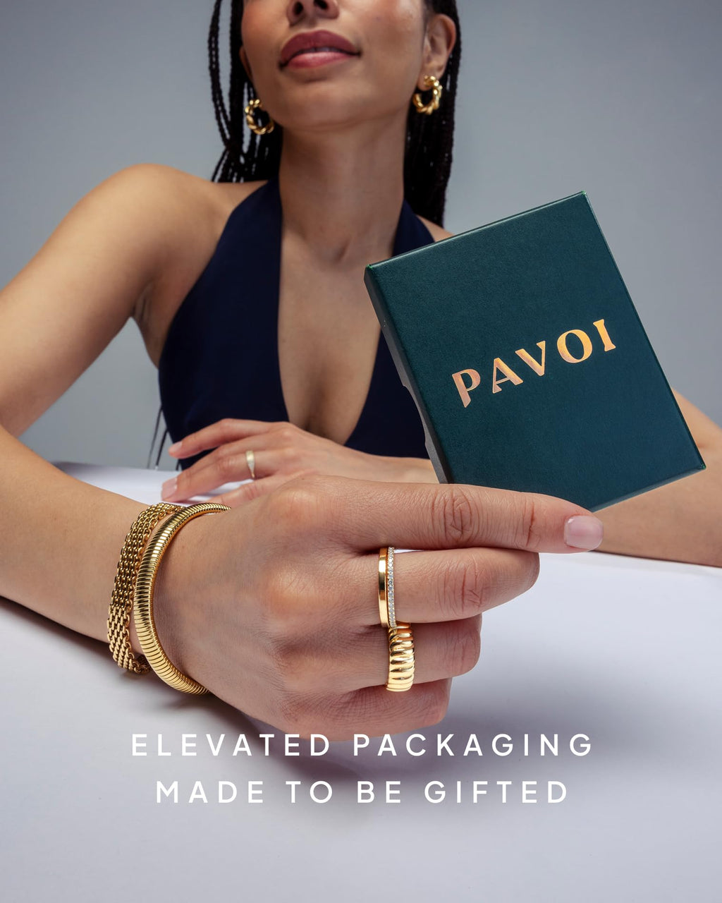 PAVOI Hoop Earrings for Women, 925 Silver, Yellow Gold, Size 60 Millimeters