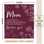 GiltGlimmer Mom Birthday Gifts, Mom Floral Blanket Burgundy, 60" x 50"