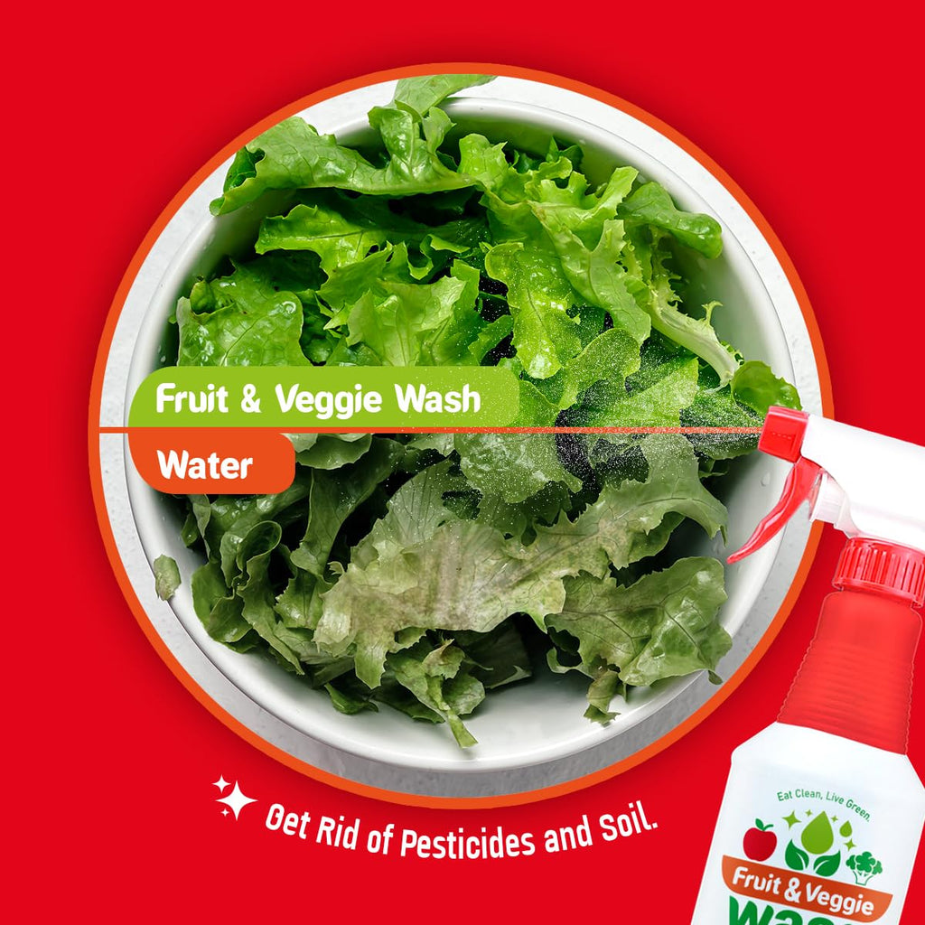 Dr. Robaina Fruit & Veggie Wash – Produce Cleaner Spray 32 fl oz | Removes Waxes & Harmful Residue | No Aftertaste | Baby-Safe Plant-Based Formula | Made in USA