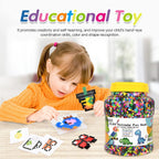 23,000 pcs Fuse Beads Kit for Kids Crafts, 30 Colors Iron Beads Set with 3 Pegboards, 5 Ironing Paper, 10 Patterns, Gifts for Birthday Christmas, Multicolor 5mm Melty Beads Bulk Refill Kit by Inscraft